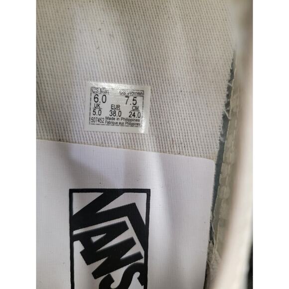 Vans Authentic Skate Athletic Shoes Women's 7.5 White Lace Up Modular Dots S10 - Picture 6 of 10